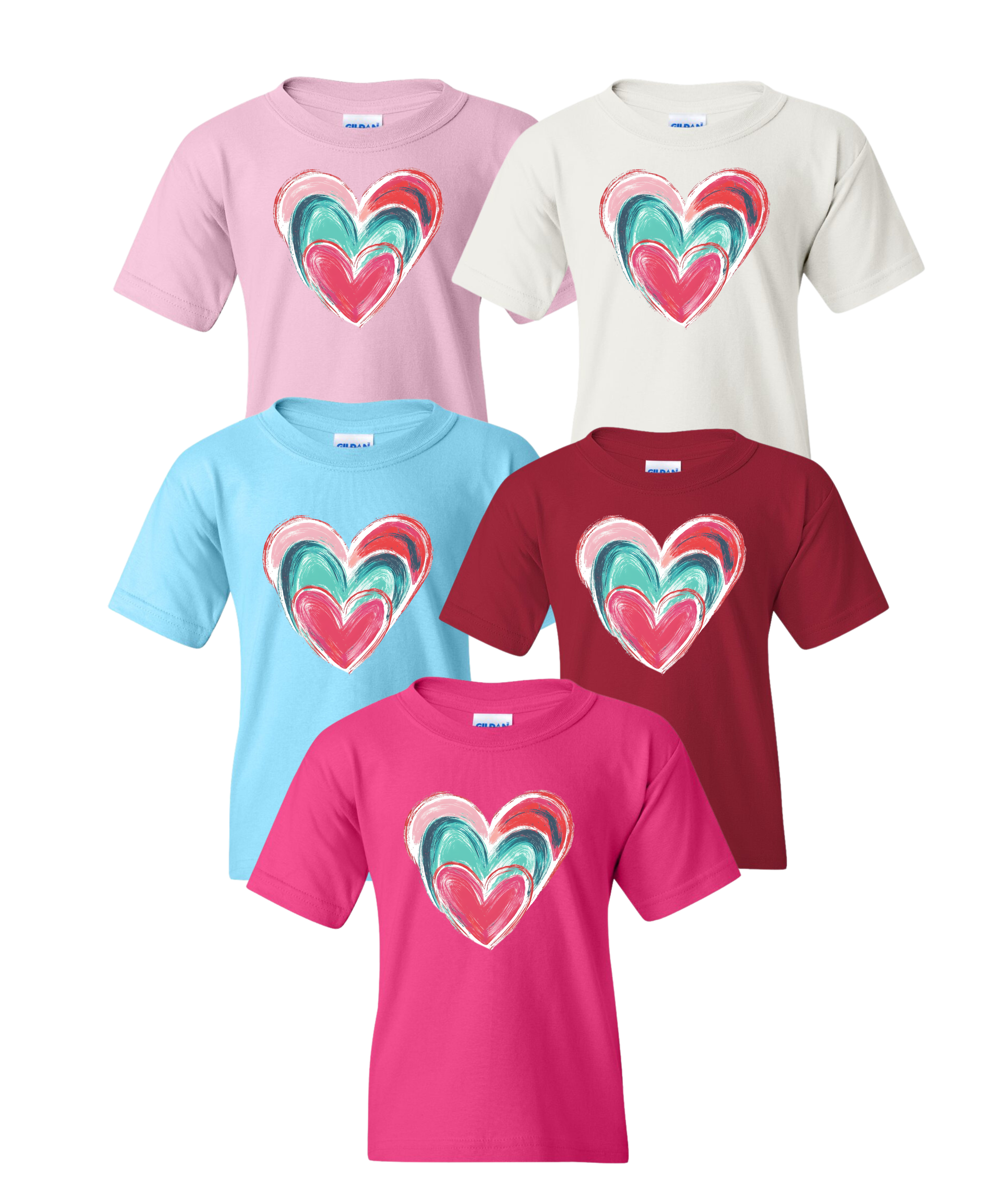 Brush Stroke Hearts π