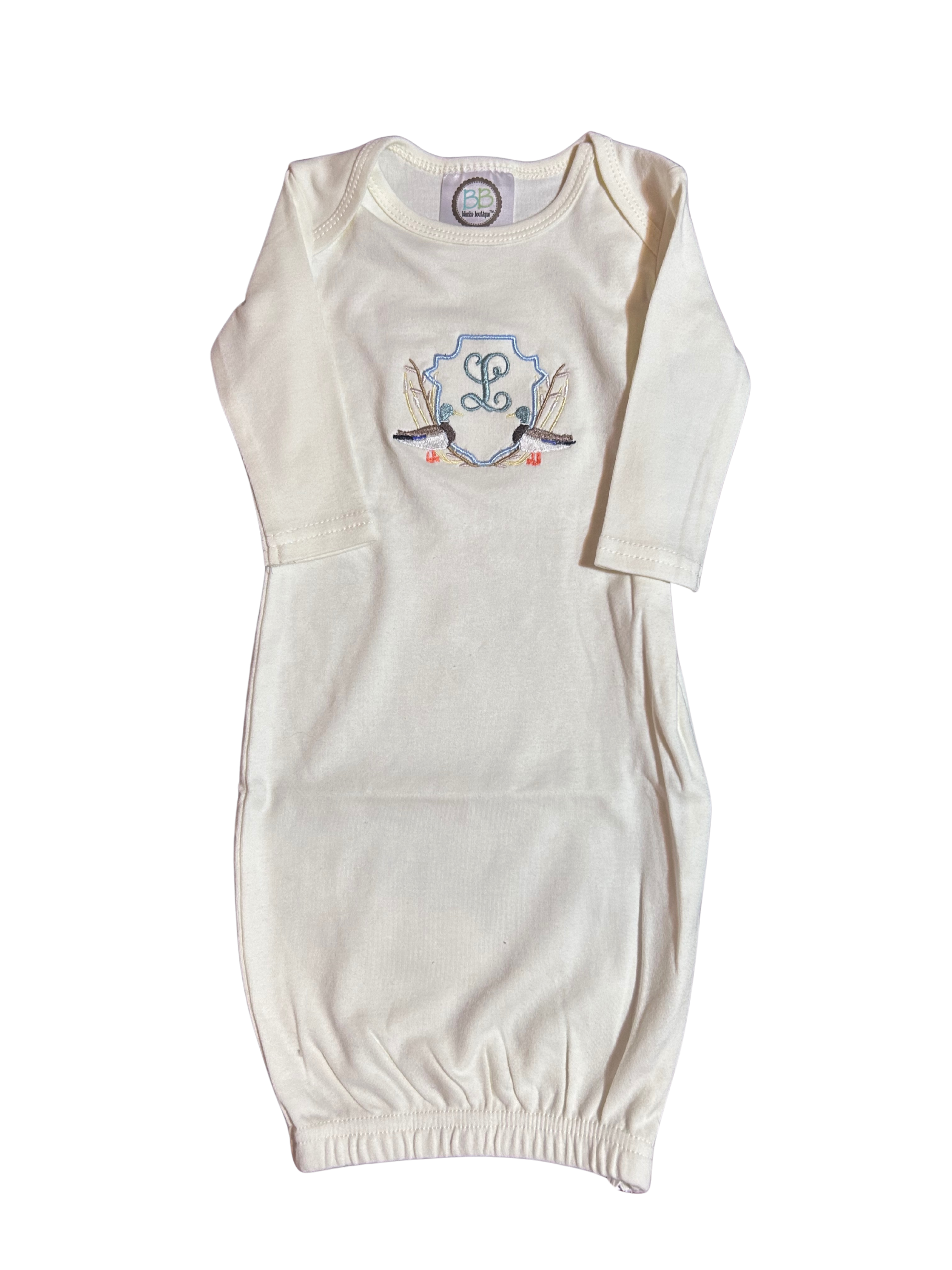 Personalized Embroidered Baby Gown